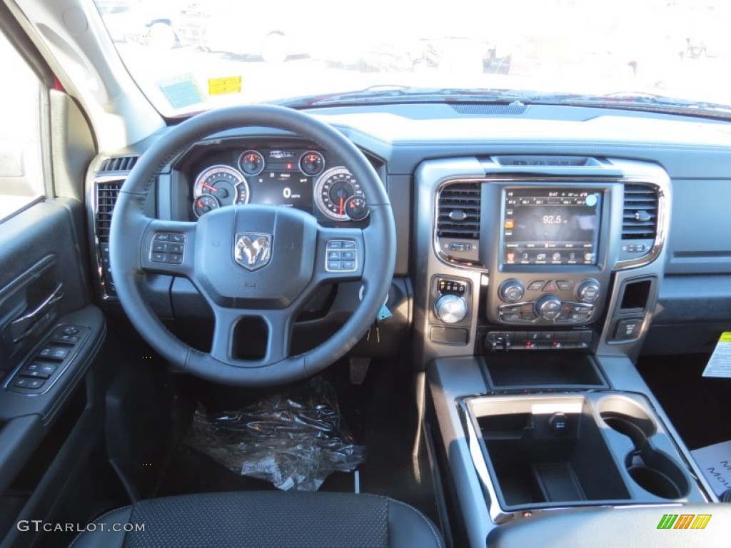 2014 Ram 1500 Sport Crew Cab Black Dashboard Photo #89899921