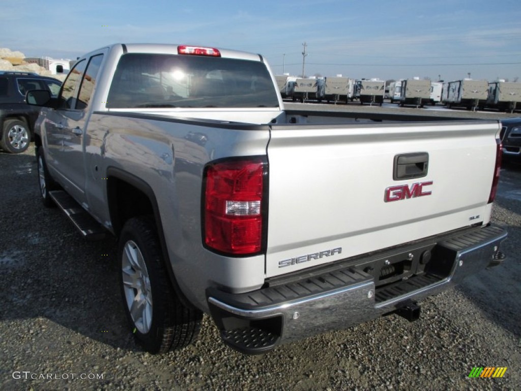 2014 Sierra 1500 SLE Double Cab 4x4 - Quicksilver Metallic / Jet Black photo #30