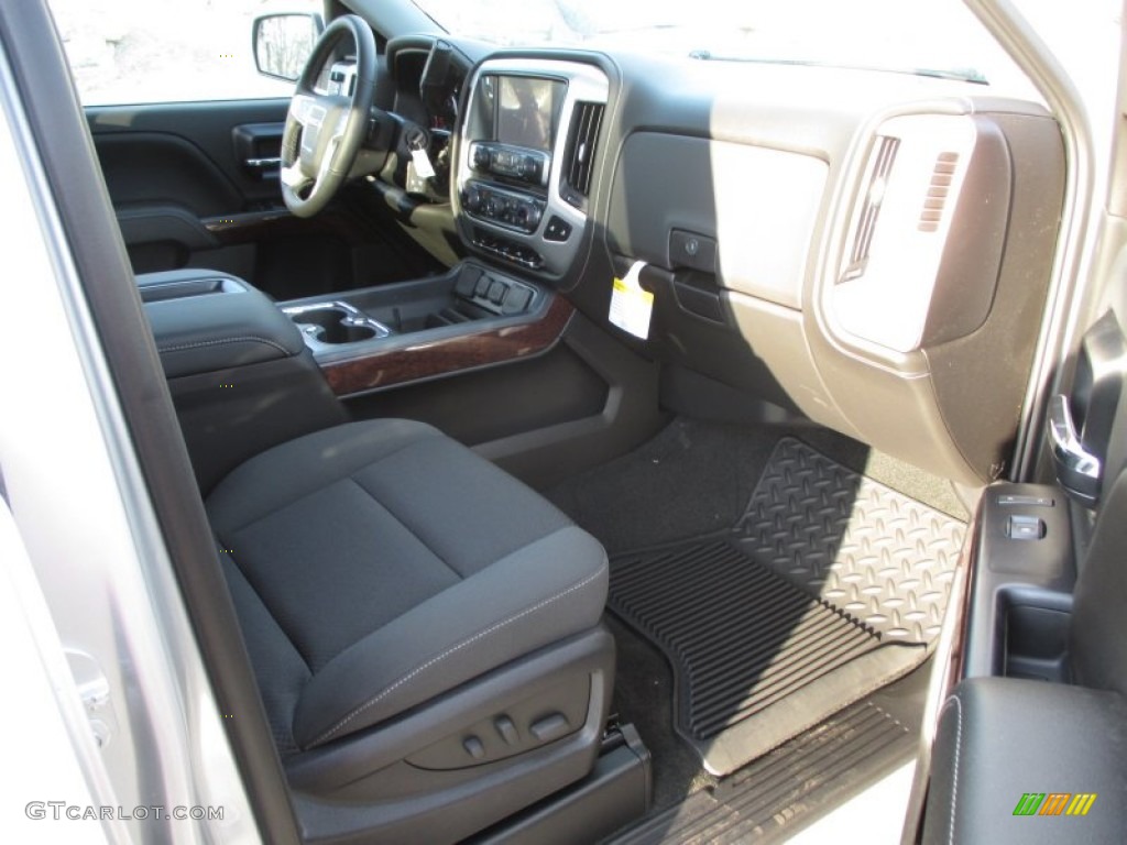 2014 Sierra 1500 SLE Double Cab 4x4 - Quicksilver Metallic / Jet Black photo #33