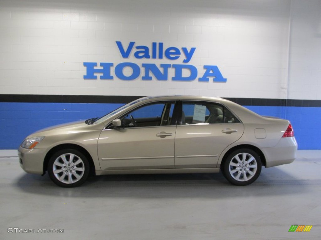 2007 Accord EX-L V6 Sedan - Desert Mist Metallic / Ivory photo #2