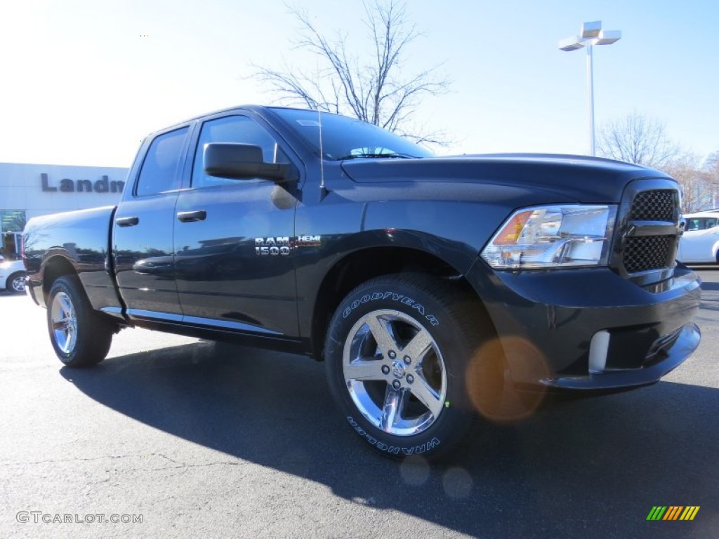 2014 1500 Express Quad Cab - Maximum Steel Metallic / Black/Diesel Gray photo #4