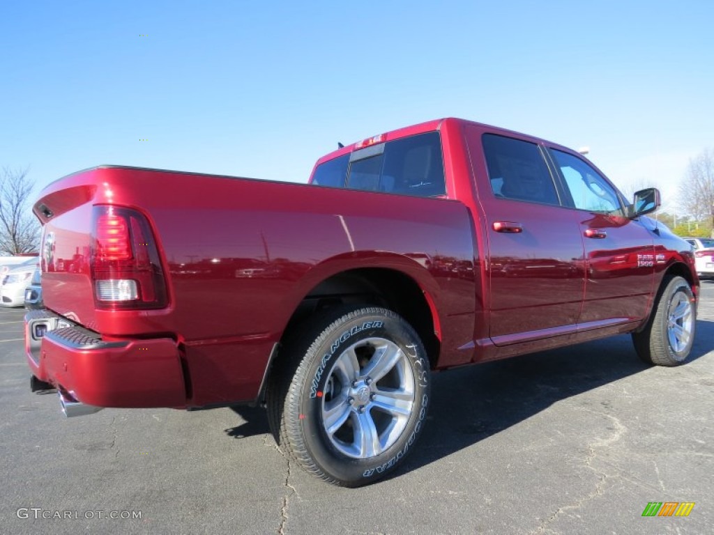 Deep Cherry Red Crystal Pearl 2014 Ram 1500 Sport Crew Cab Exterior Photo #89902096