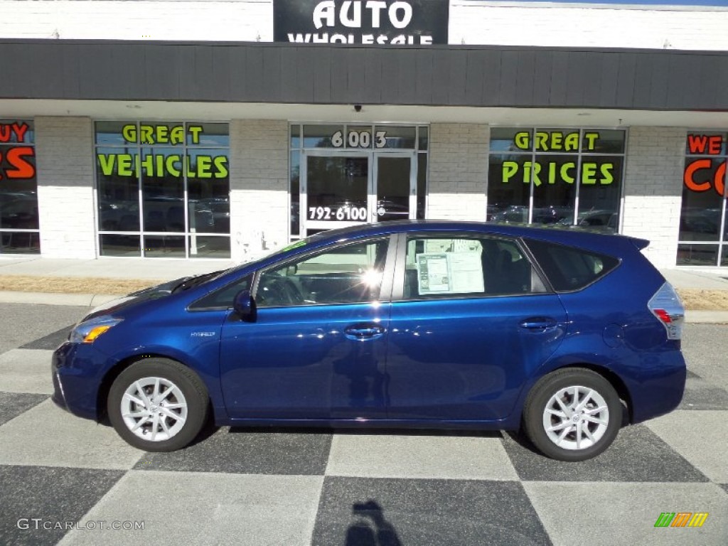 2013 Prius v Two Hybrid - Blue Ribbon Metallic / Dark Gray photo #1