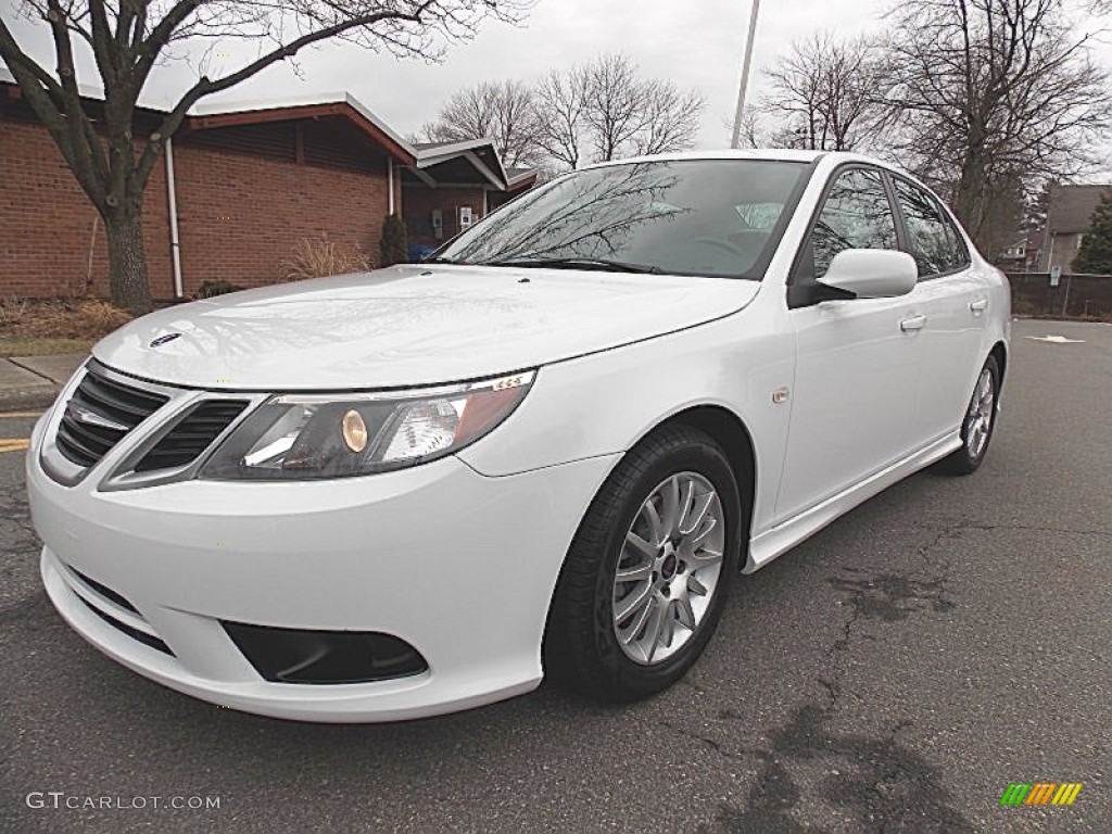 2011 9-3 2.0T Sport Sedan - Arctic White / Parchment photo #1