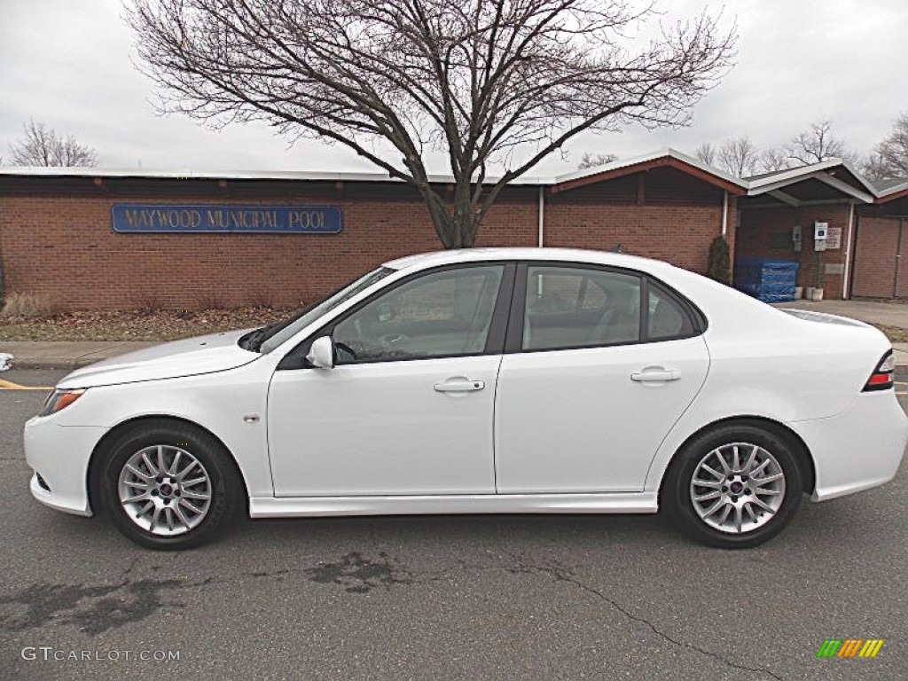 2011 9-3 2.0T Sport Sedan - Arctic White / Parchment photo #2