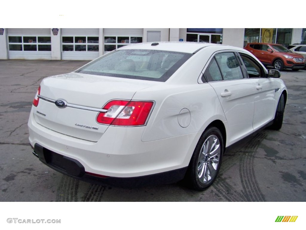 2010 Taurus Limited AWD - White Platinum Metallic Tri-Coat / Light Stone photo #5