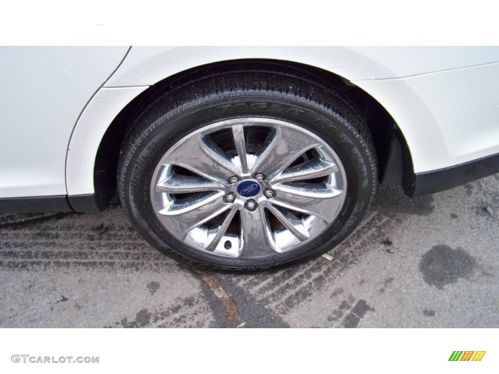 2010 Taurus Limited AWD - White Platinum Metallic Tri-Coat / Light Stone photo #9