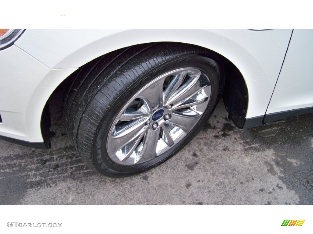 2010 Taurus Limited AWD - White Platinum Metallic Tri-Coat / Light Stone photo #10