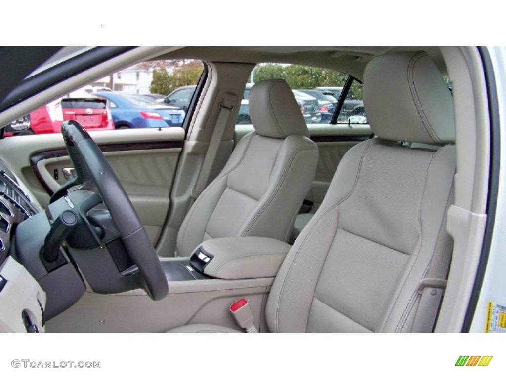 2010 Taurus Limited AWD - White Platinum Metallic Tri-Coat / Light Stone photo #12