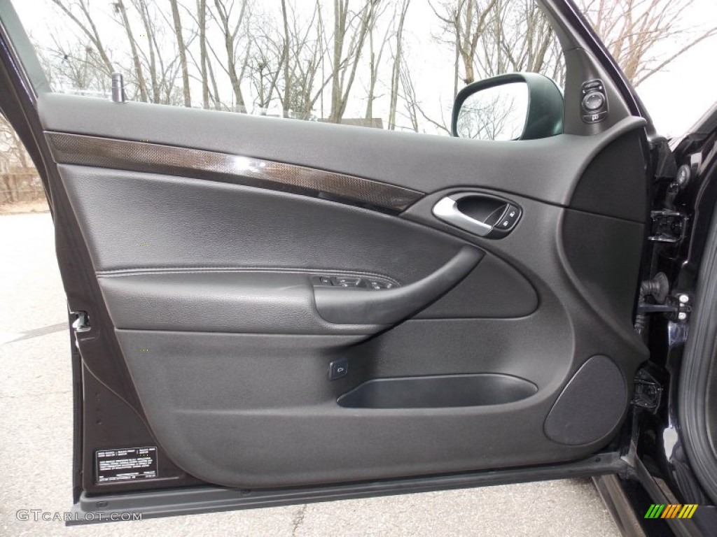 2009 Saab 9-3 Aero XWD Sport Sedan Black/Parchment Door Panel Photo #89905039