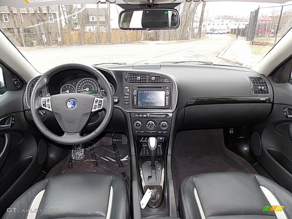 2009 Saab 9-3 Aero XWD Sport Sedan Black/Parchment Dashboard Photo #89905129