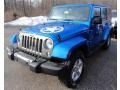 Hydro Blue Pearl 2014 Jeep Wrangler Unlimited Sport 4x4