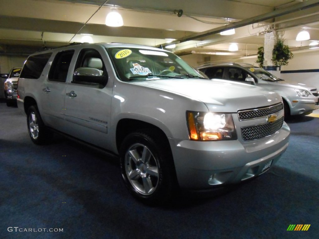 Sheer Silver Metallic 2010 Chevrolet Suburban LTZ 4x4 Exterior Photo #89907754