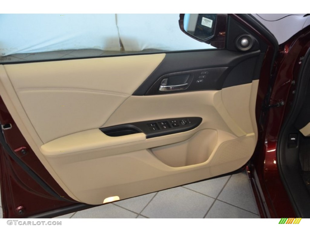 2014 Accord EX-L V6 Sedan - Basque Red Pearl II / Ivory photo #9