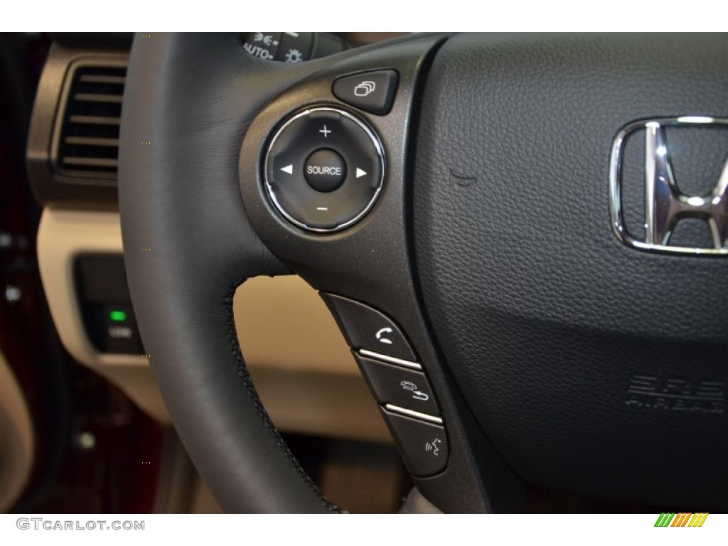 2014 Accord EX-L V6 Sedan - Basque Red Pearl II / Ivory photo #27