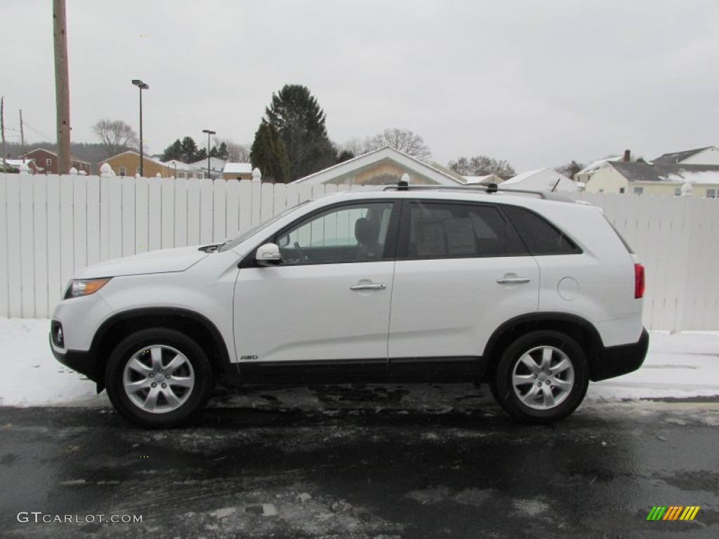 Snow White Pearl 2012 Kia Sorento LX AWD Exterior Photo #89909750