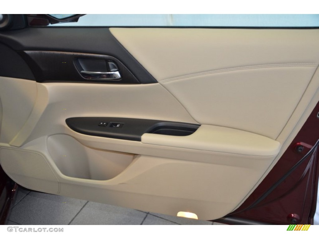 2014 Accord EX-L V6 Sedan - Basque Red Pearl II / Ivory photo #34