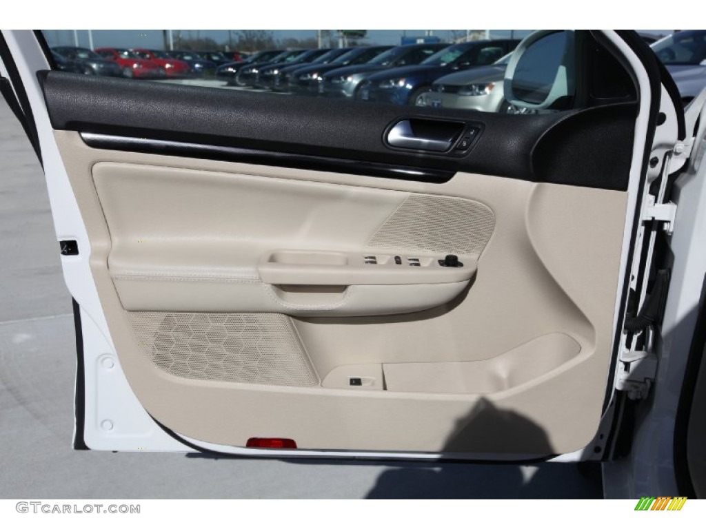 2014 Volkswagen Jetta TDI SportWagen Cornsilk Beige Door Panel Photo #89910721