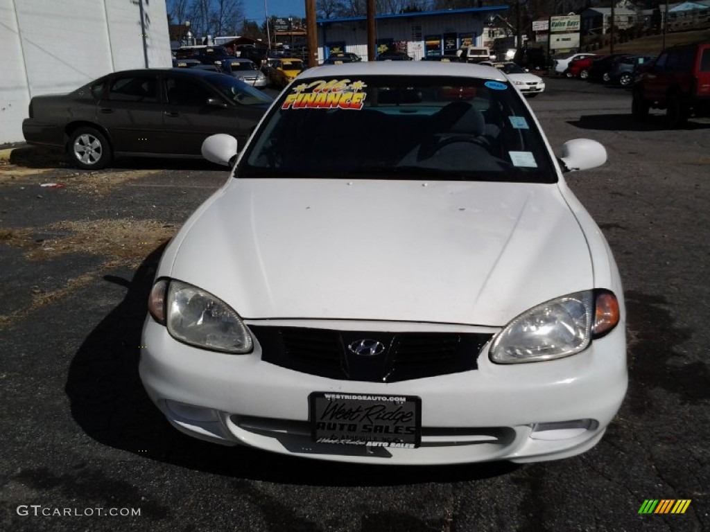 2000 Elantra GLS Sedan - Noble White / Beige photo #5