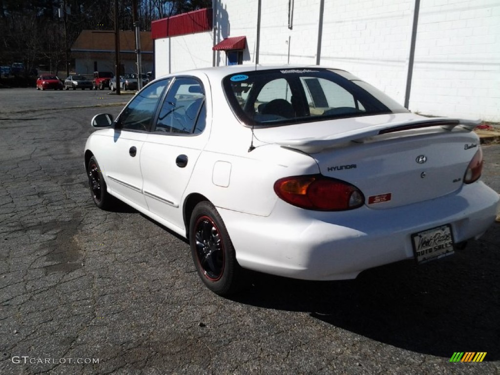 2000 Elantra GLS Sedan - Noble White / Beige photo #9