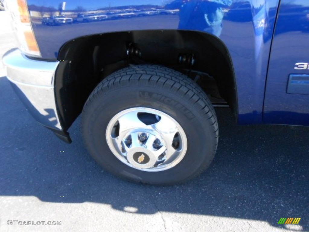 2014 Silverado 3500HD LTZ Crew Cab 4x4 Dual Rear Wheel - Blue Topaz Metallic / Ebony photo #3