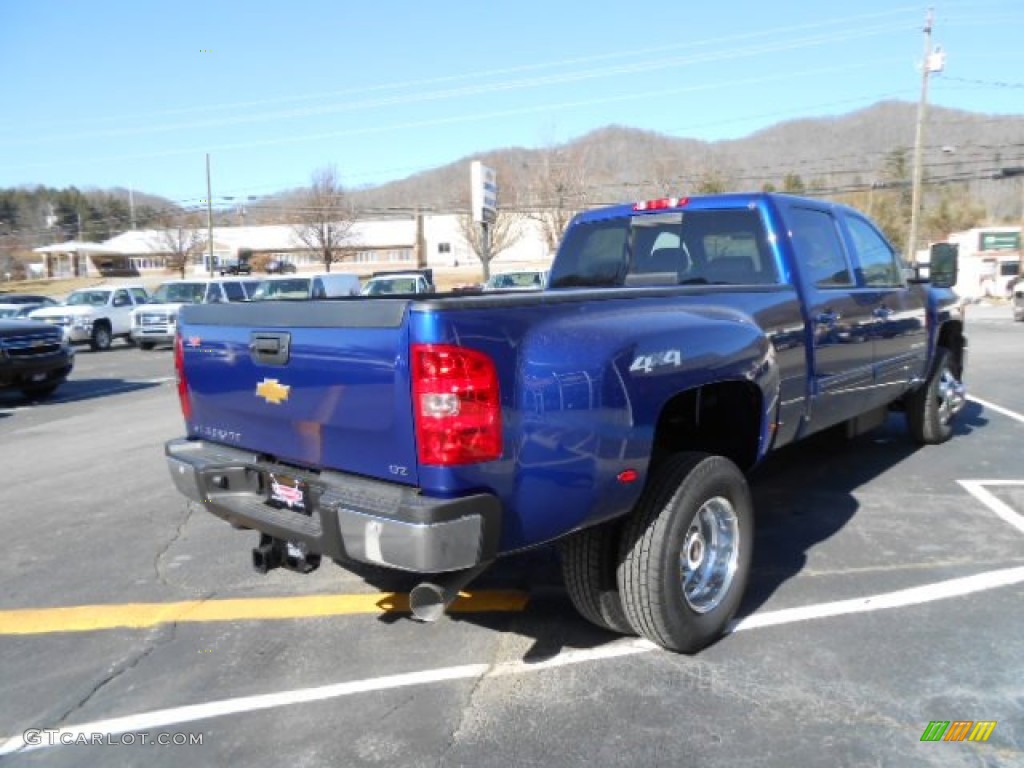 2014 Silverado 3500HD LTZ Crew Cab 4x4 Dual Rear Wheel - Blue Topaz Metallic / Ebony photo #8