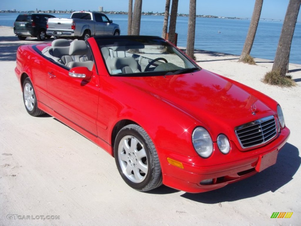 2001 CLK 320 Cabriolet - Magma Red / Ash photo #1