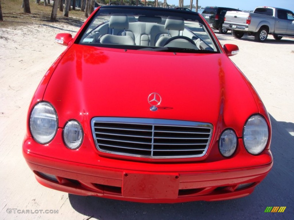 2001 CLK 320 Cabriolet - Magma Red / Ash photo #2