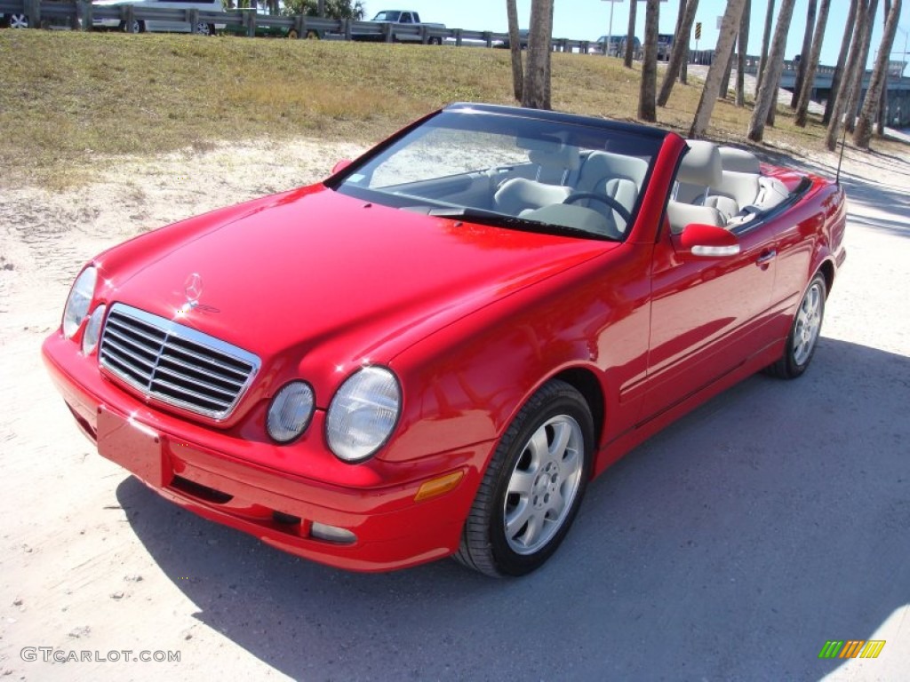 2001 CLK 320 Cabriolet - Magma Red / Ash photo #3