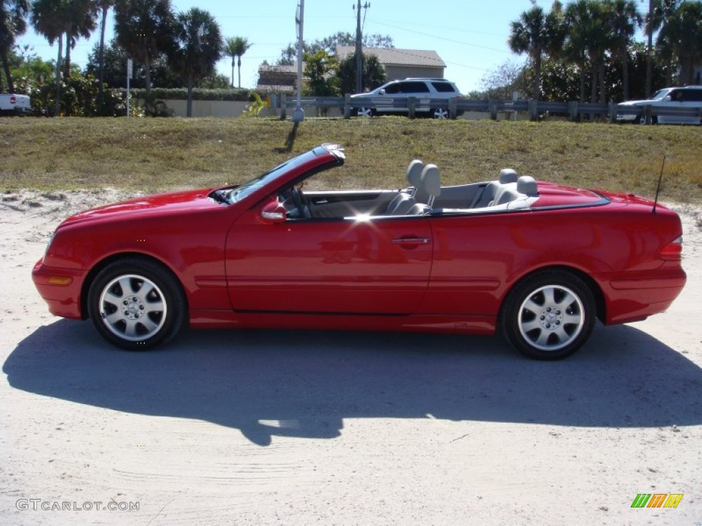 2001 CLK 320 Cabriolet - Magma Red / Ash photo #4