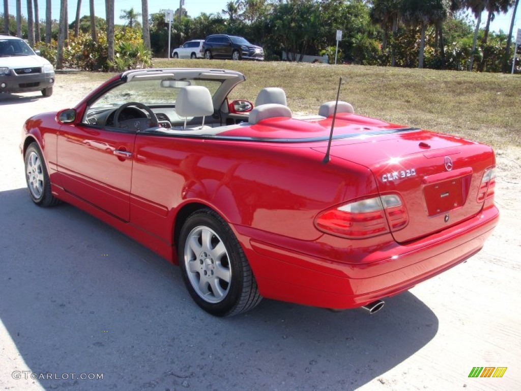 2001 CLK 320 Cabriolet - Magma Red / Ash photo #5