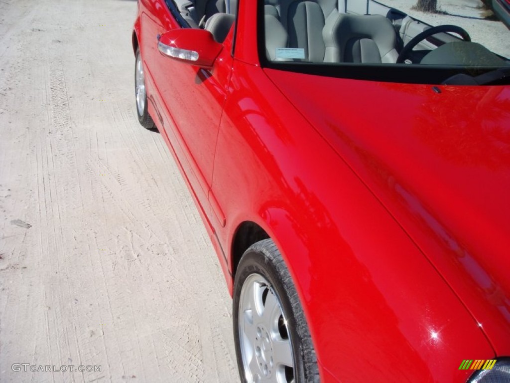 2001 CLK 320 Cabriolet - Magma Red / Ash photo #9