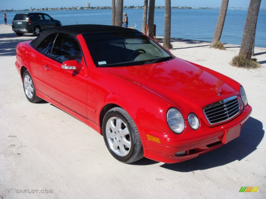 2001 CLK 320 Cabriolet - Magma Red / Ash photo #24