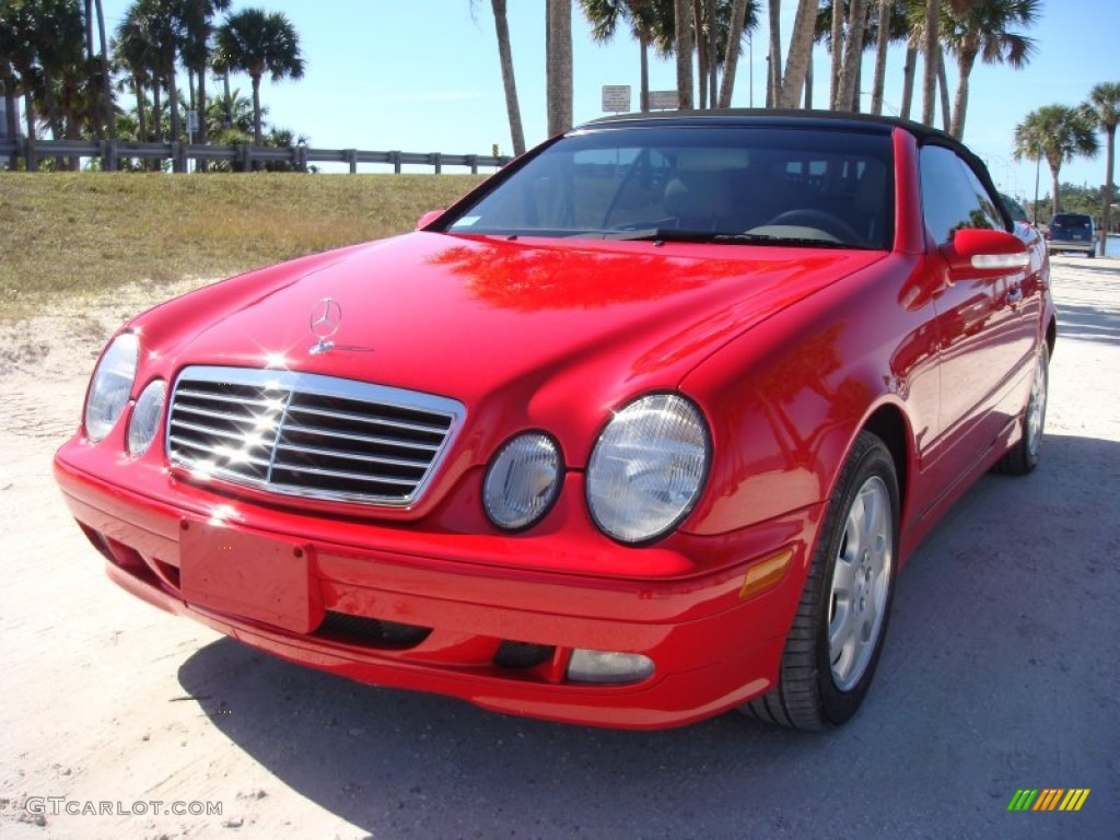 2001 CLK 320 Cabriolet - Magma Red / Ash photo #37