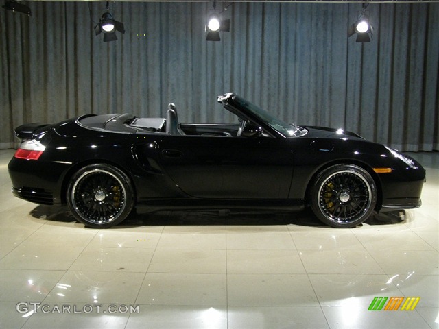 2005 911 Turbo S Cabriolet - Black / Black photo #16
