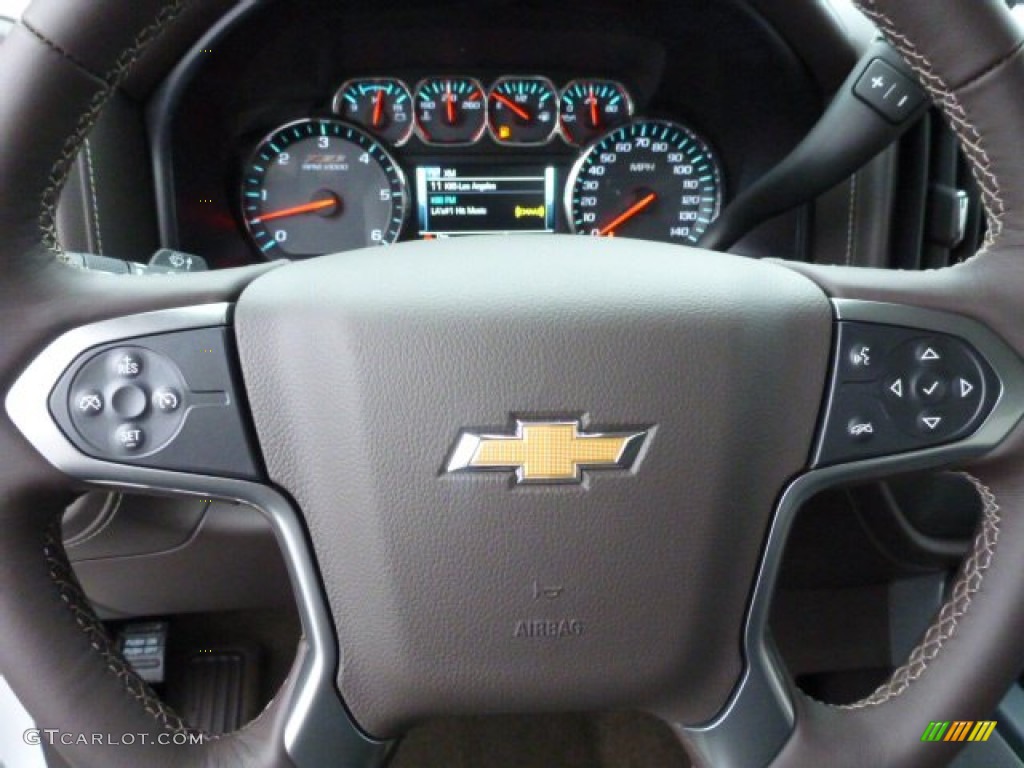 2014 Silverado 1500 LTZ Double Cab 4x4 - Summit White / Cocoa/Dune photo #16