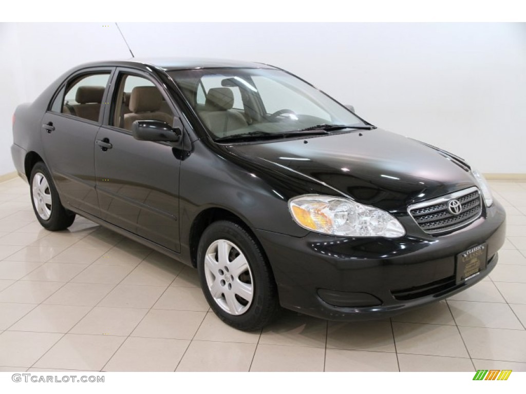 2006 Corolla LE - Black Sand Pearl / Beige photo #1