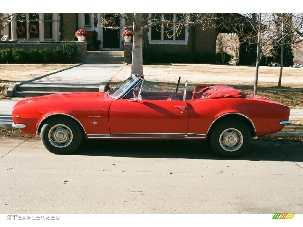 1967 Camaro Rally Sport Convertible - Bolero Red / Red photo #1