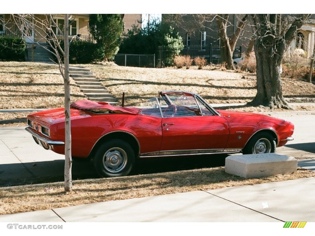 1967 Camaro Rally Sport Convertible - Bolero Red / Red photo #4