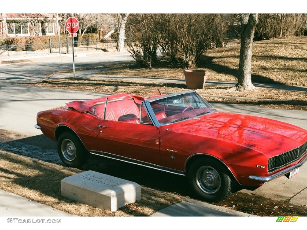 1967 Camaro Rally Sport Convertible - Bolero Red / Red photo #5