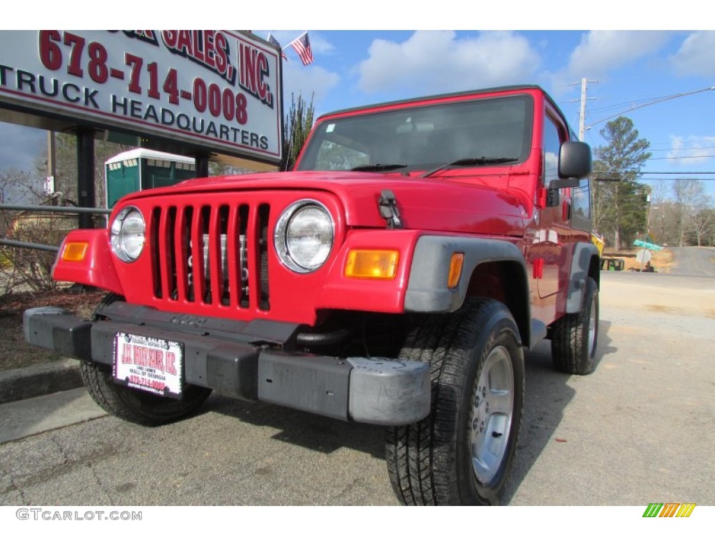 Flame Red Jeep Wrangler