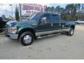 2008 Forest Green Metallic Ford F350 Super Duty Lariat Crew Cab 4x4 Dually  photo #3
