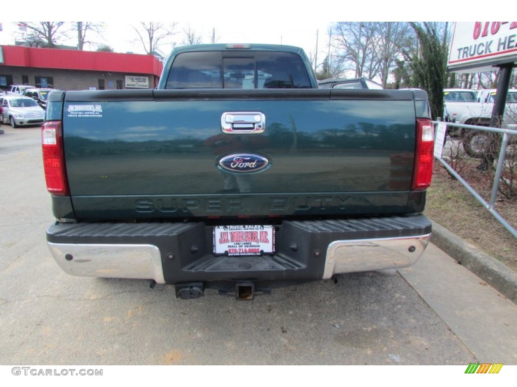 2008 F350 Super Duty Lariat Crew Cab 4x4 Dually - Forest Green Metallic / Camel photo #7