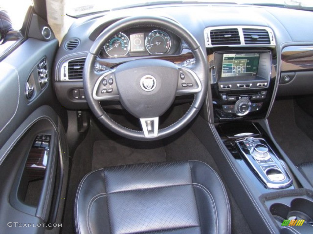 2013 Jaguar XK XK Convertible Warm Charcoal Dashboard Photo #89919726