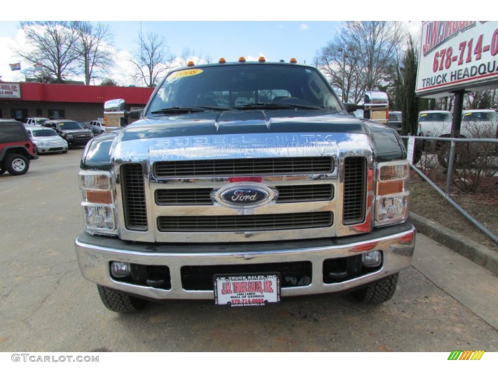 2008 F350 Super Duty Lariat Crew Cab 4x4 Dually - Forest Green Metallic / Camel photo #13