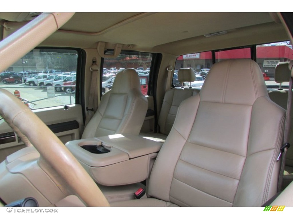 2008 F350 Super Duty Lariat Crew Cab 4x4 Dually - Forest Green Metallic / Camel photo #18