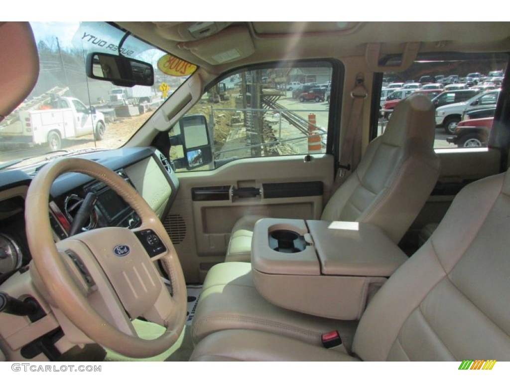 2008 F350 Super Duty Lariat Crew Cab 4x4 Dually - Forest Green Metallic / Camel photo #19