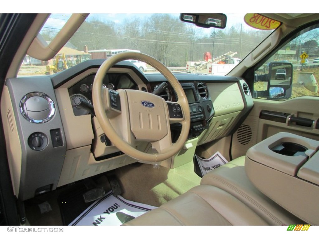 2008 F350 Super Duty Lariat Crew Cab 4x4 Dually - Forest Green Metallic / Camel photo #20