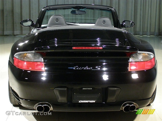 2005 911 Turbo S Cabriolet - Black / Black photo #17