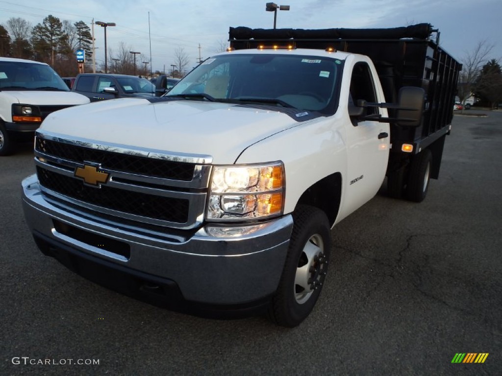 2014 Silverado 3500HD WT Regular Cab Dump Truck - Summit White / Dark Titanium photo #1